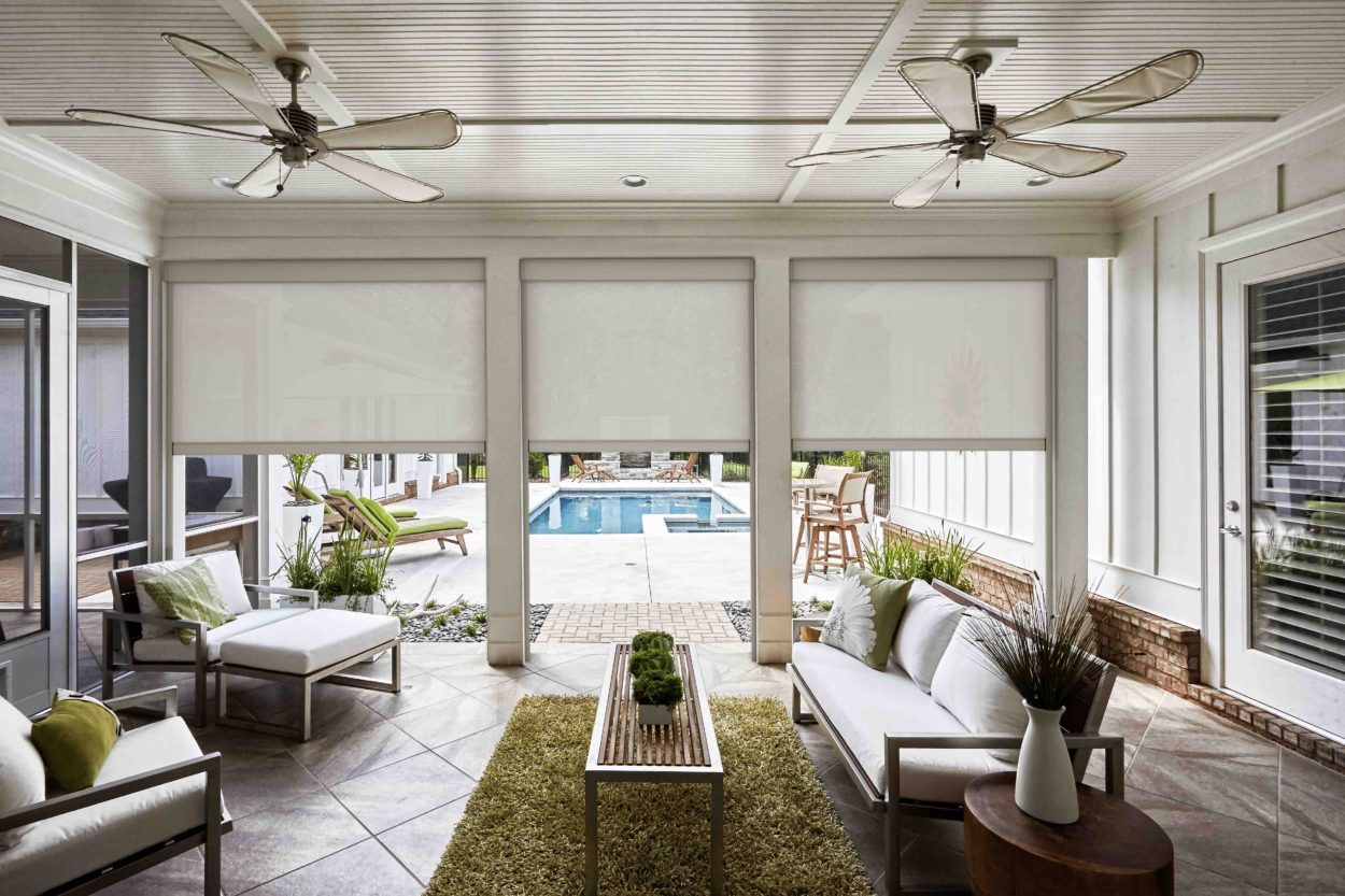 Motorized Patio Shades - Custom Shade and Shutter