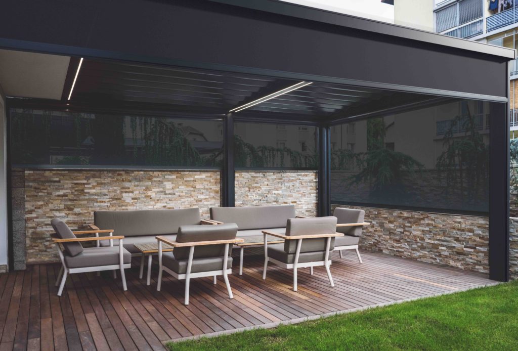 gallery Shadesol Alfresco outdoor shade black